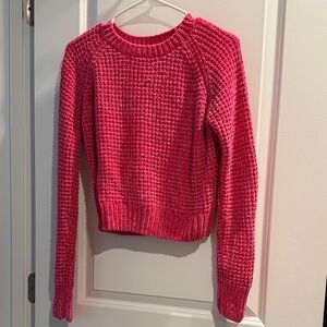 Altar'd State Vibrant Pink Crew Neck Sweater